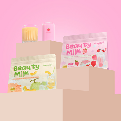 Dear Face Beauty Milk 500g Duo Melon and Ichigo