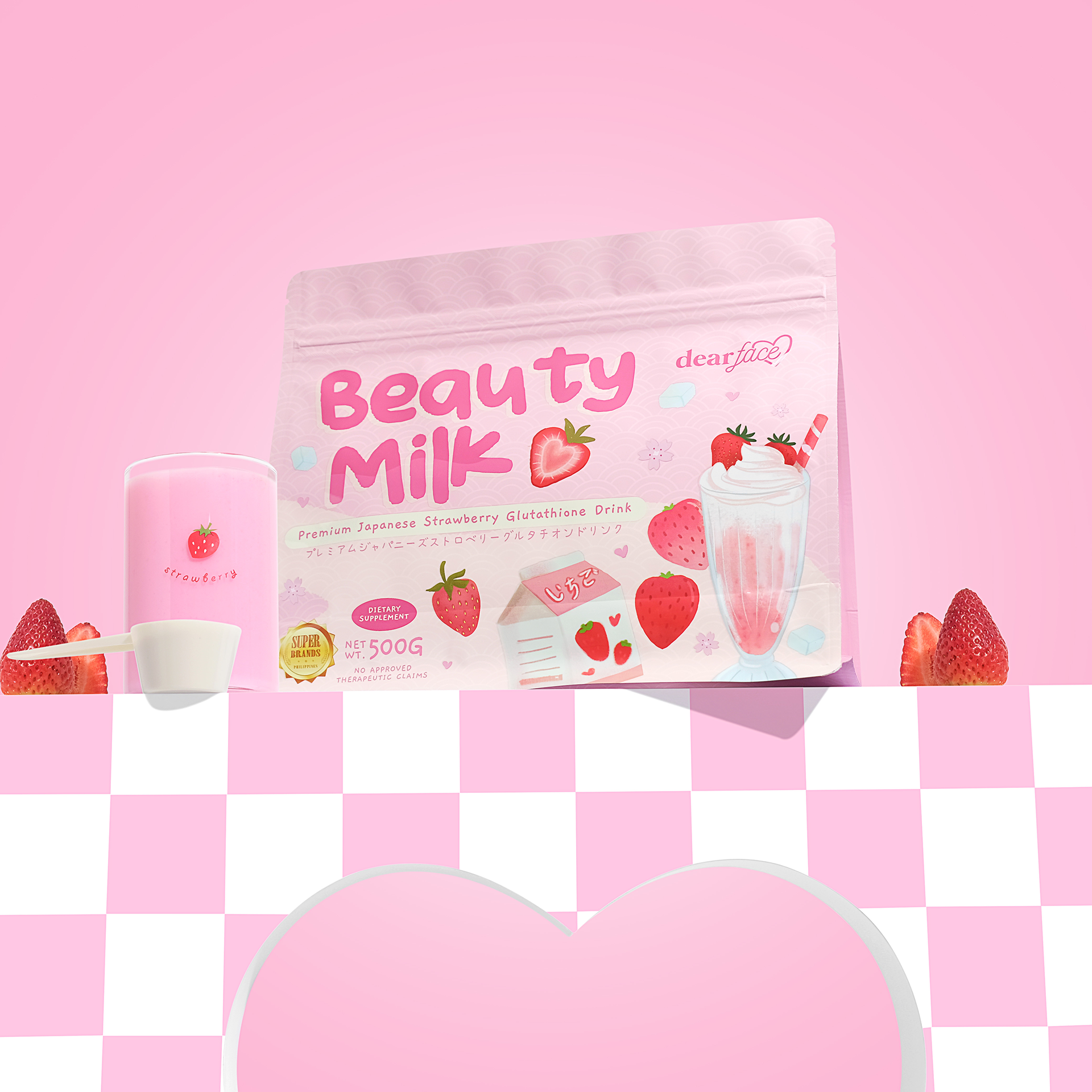 Beauty Milk Ichigo 500g Dear Face Beauty Milk Ichigo 500g Dear Face