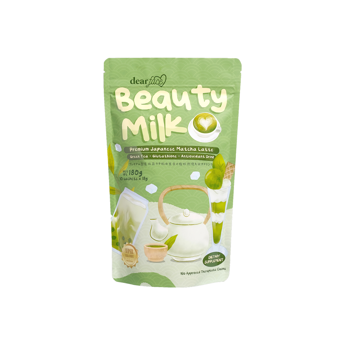 Dear Face Beauty Milk Matcha