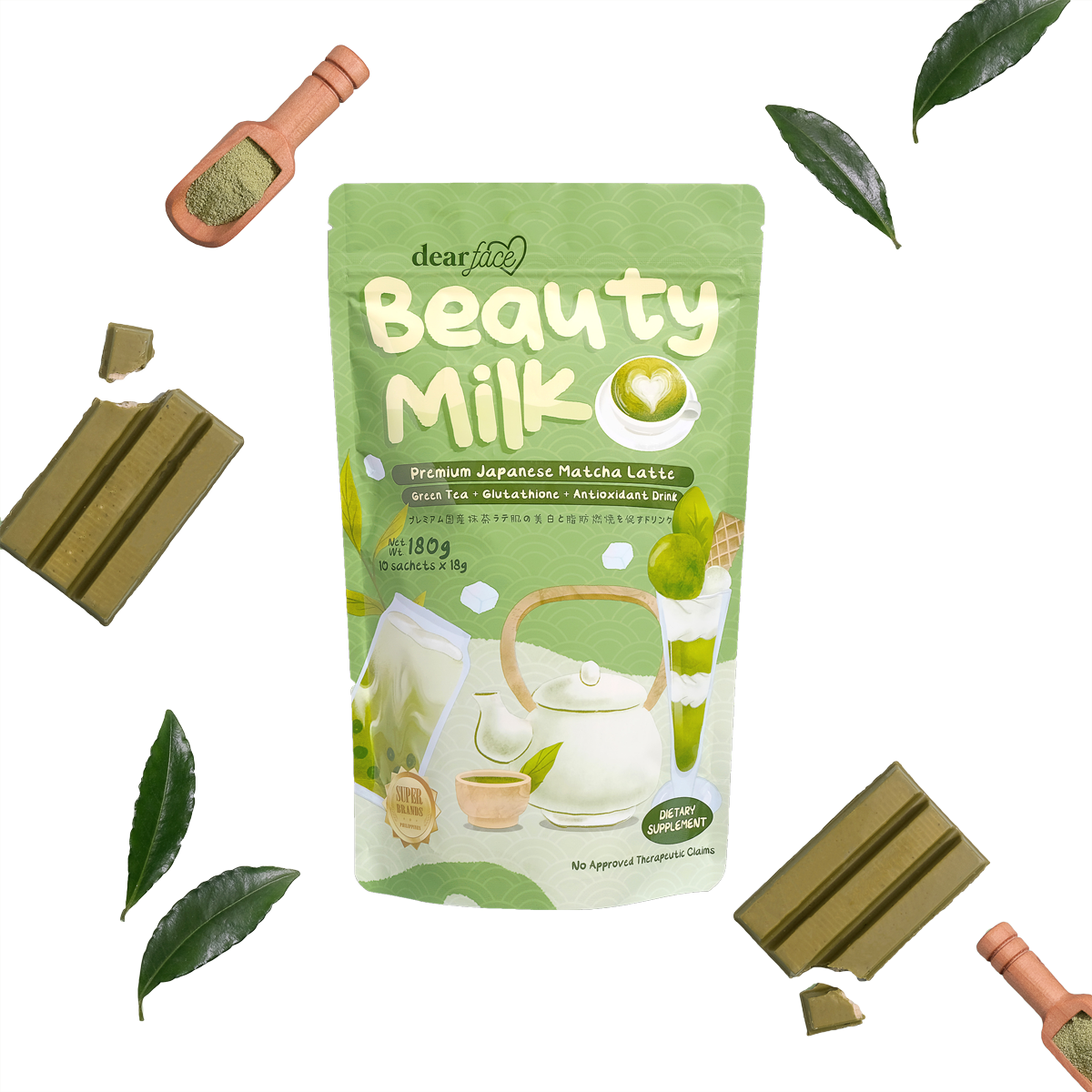 Dear Face Beauty Milk Matcha