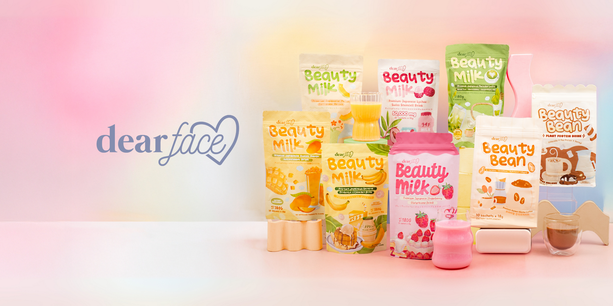 Dear Face Logo Beauty Milk Beauty Bean