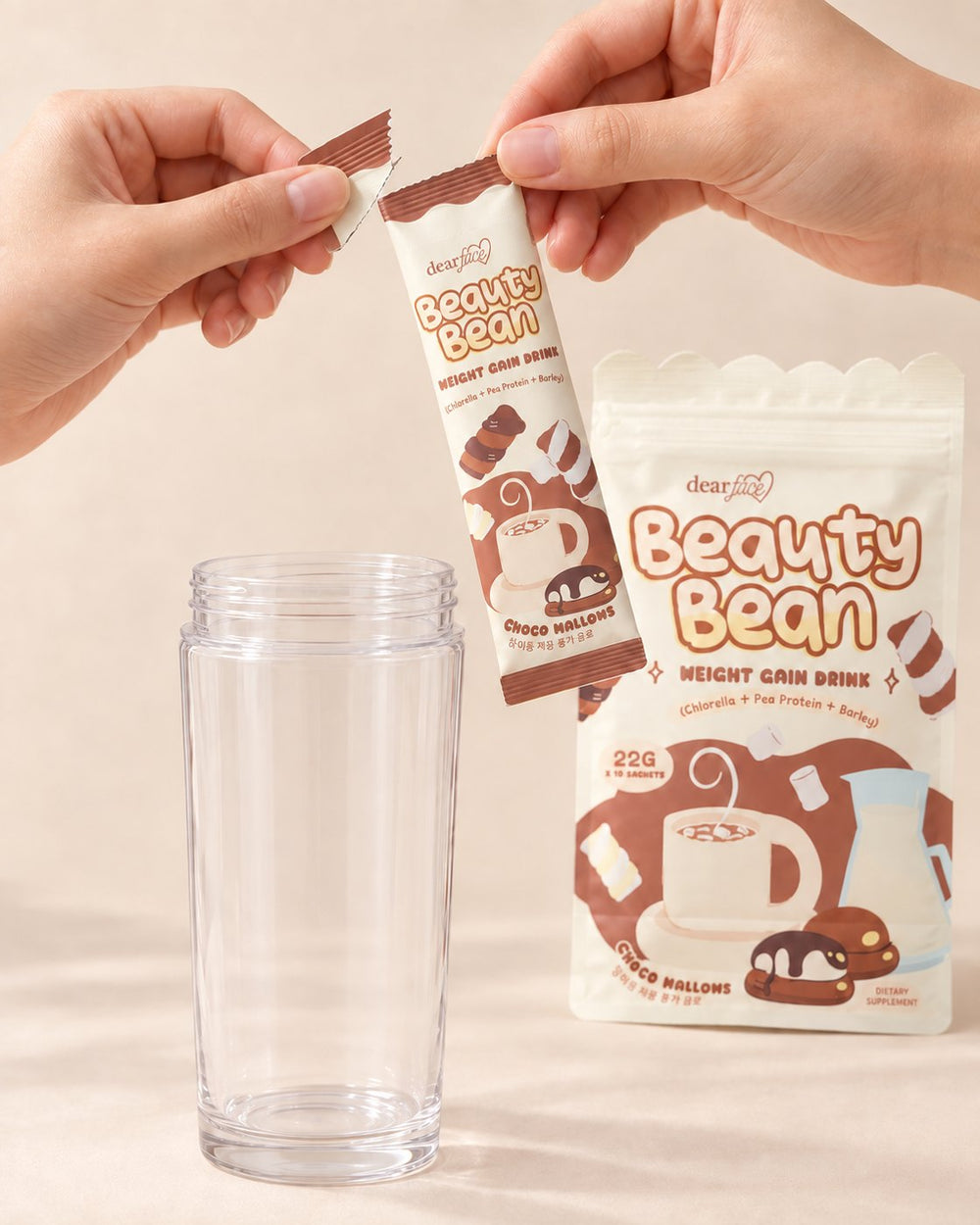 Dear Face beauty bean choco mallows how to use step 1