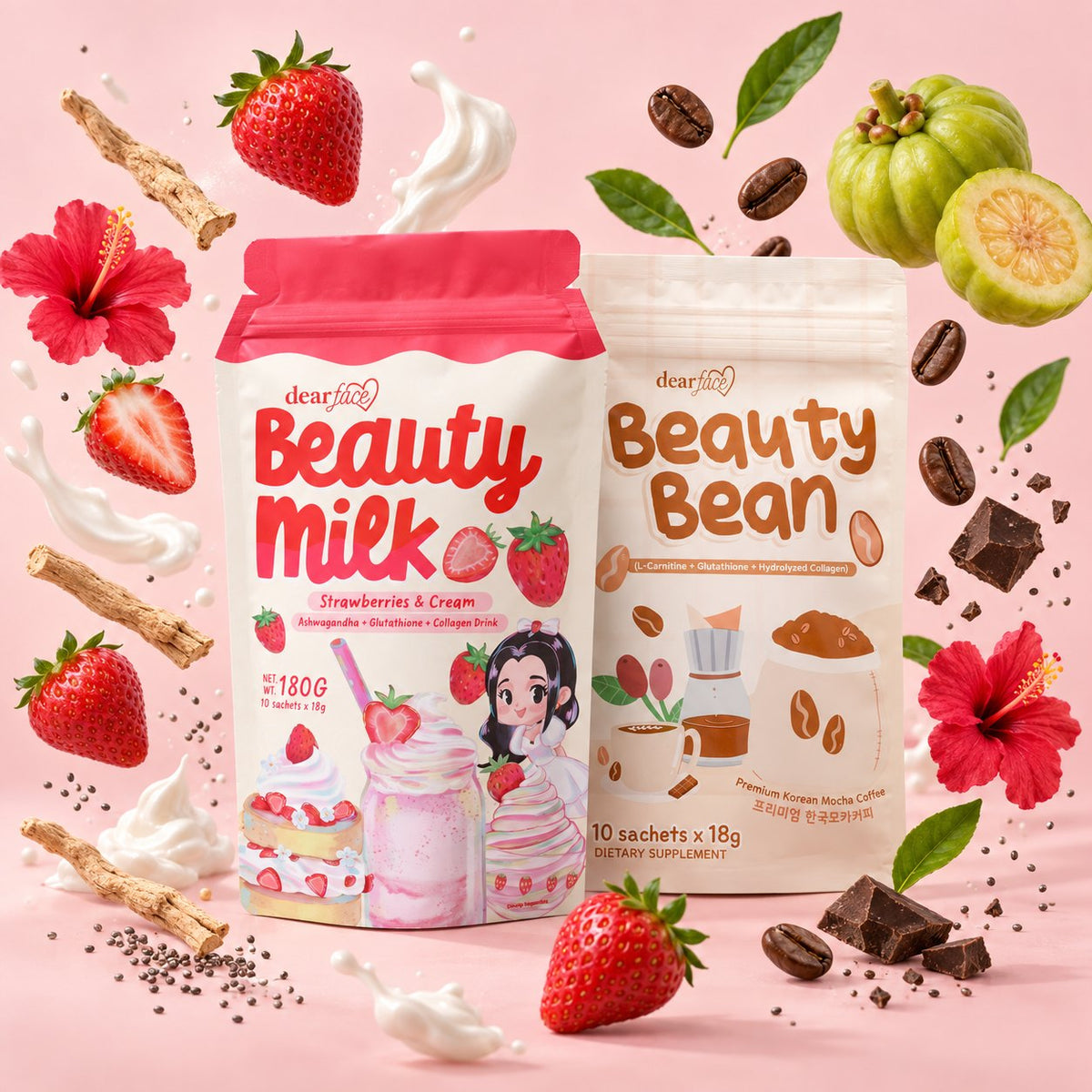 Dear Face beauty milk balance boost duo ingredients