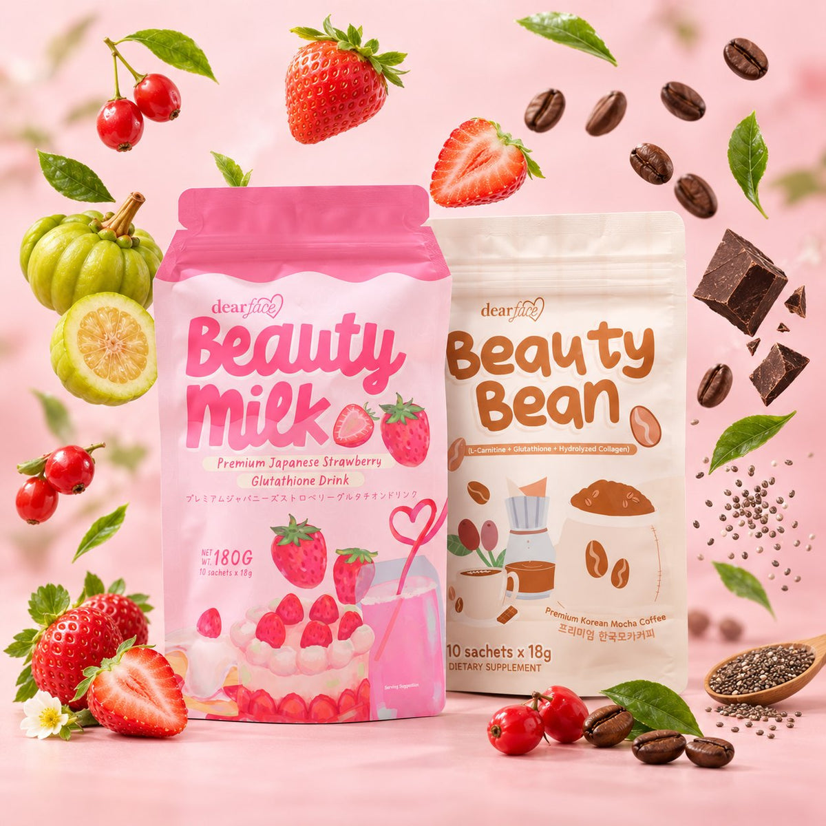 Dear Face beauty milk bright bold duo ingredients