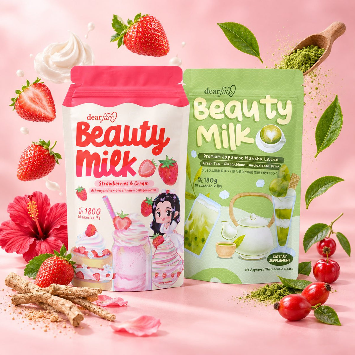 Dear Face beauty milk calm antioxidant duo ingredients