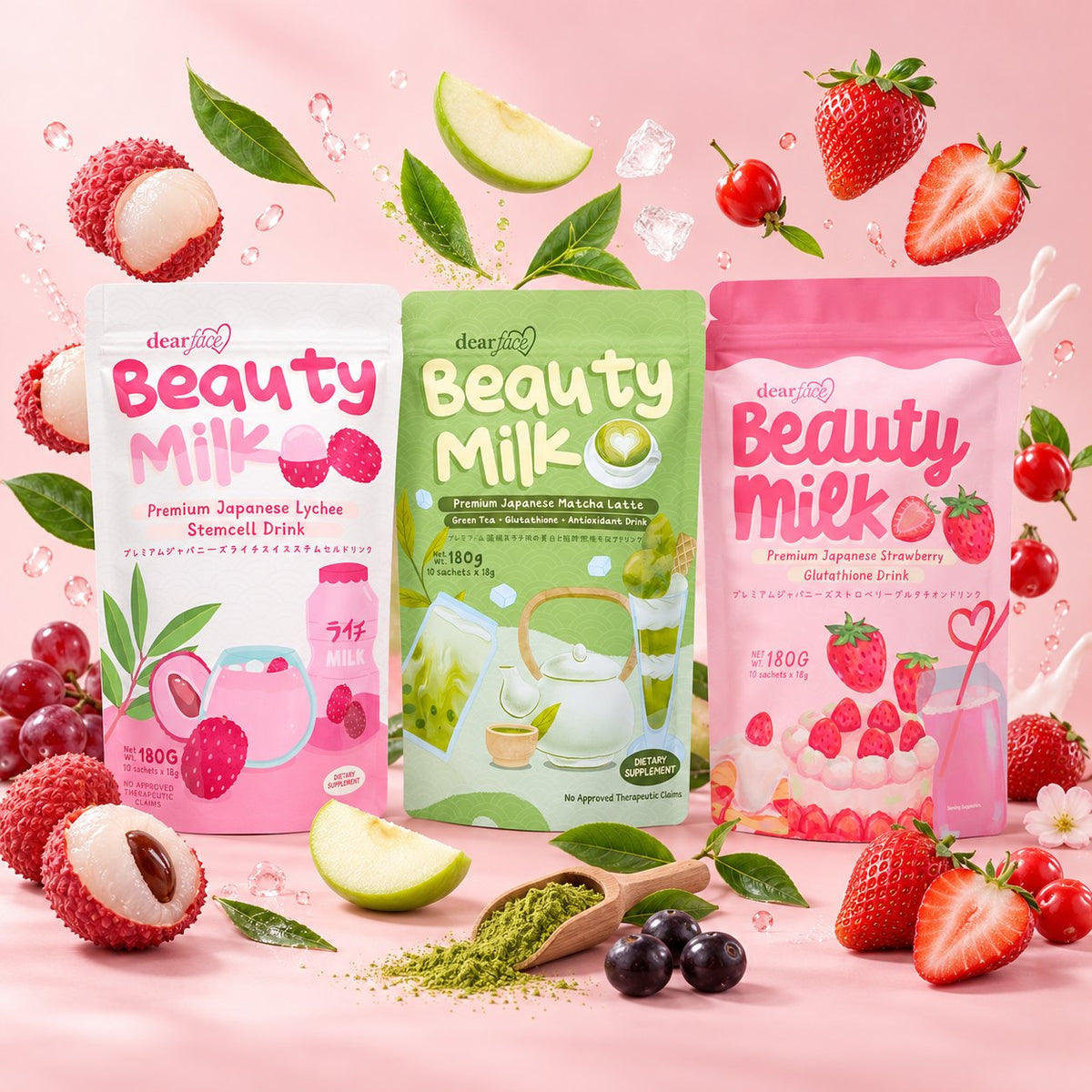Dear Face beauty milk fresh skin trio ingredients