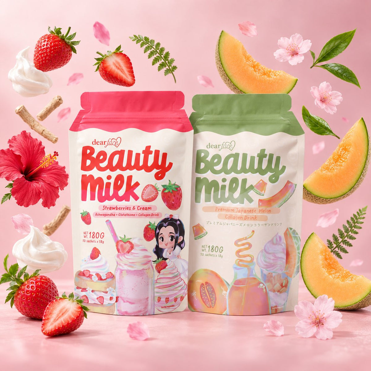 Dear Face beauty milk rest hydrate duo ingredients