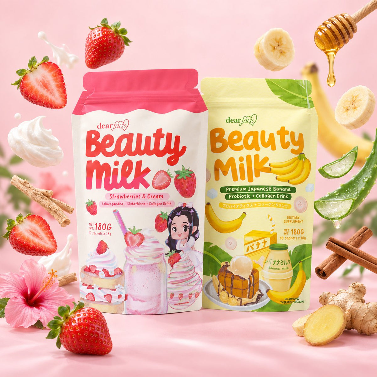 Dear Face beauty milk sleep soothe duo ingredients