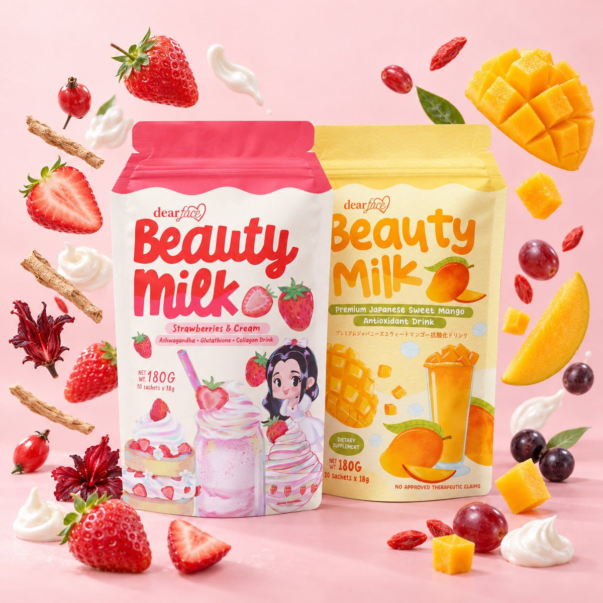 Dear Face beauty milk sweet reset duo ingredients