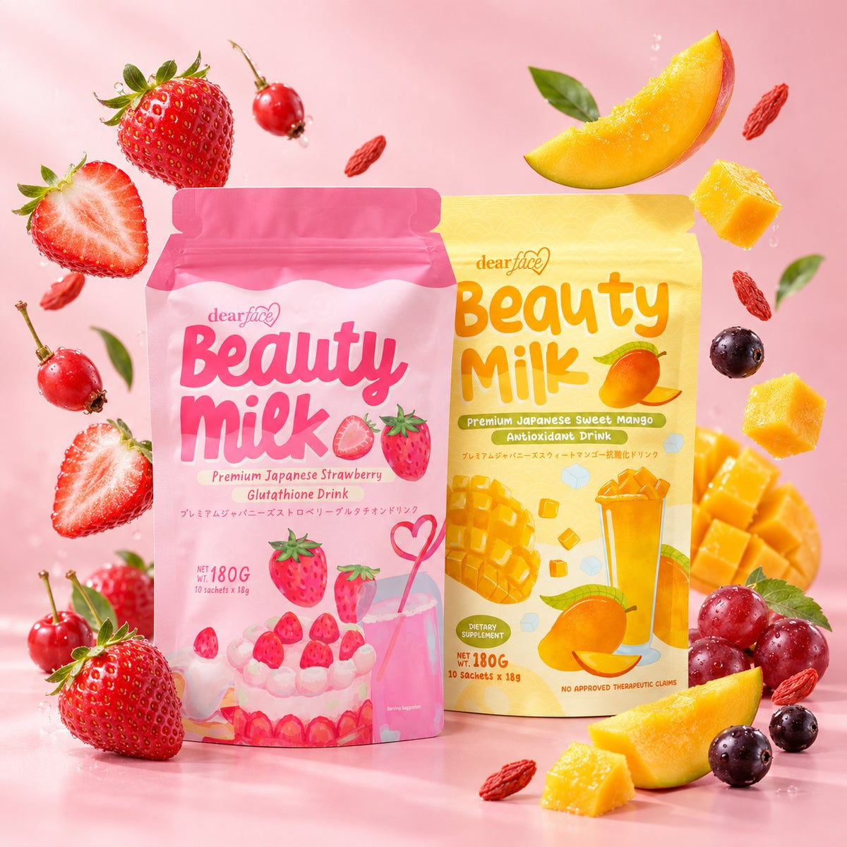 Dear Face beauty milk tropical glow duo ingredients