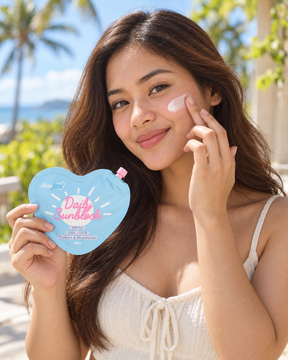 Dear Face daily sunblock 50g how to use step 3