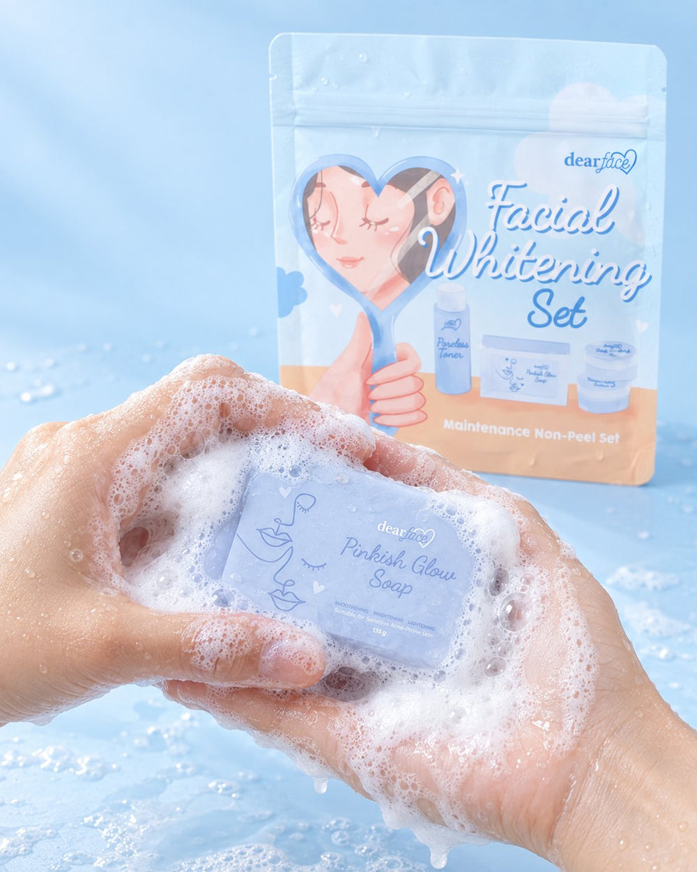 Dear Face facial whitening set how to use step 1