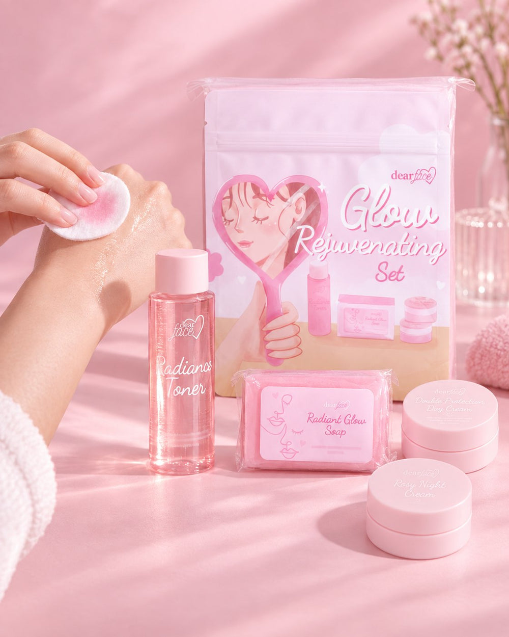 Dear Face glow rejuvenating set how to use step 2