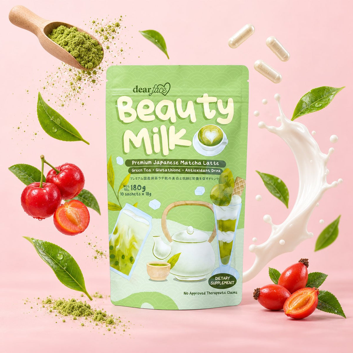 Dear Face matcha ingredients