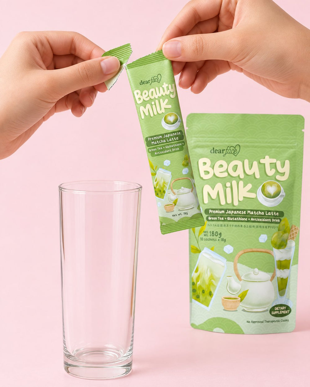 Dear Face matcha how to use step 1