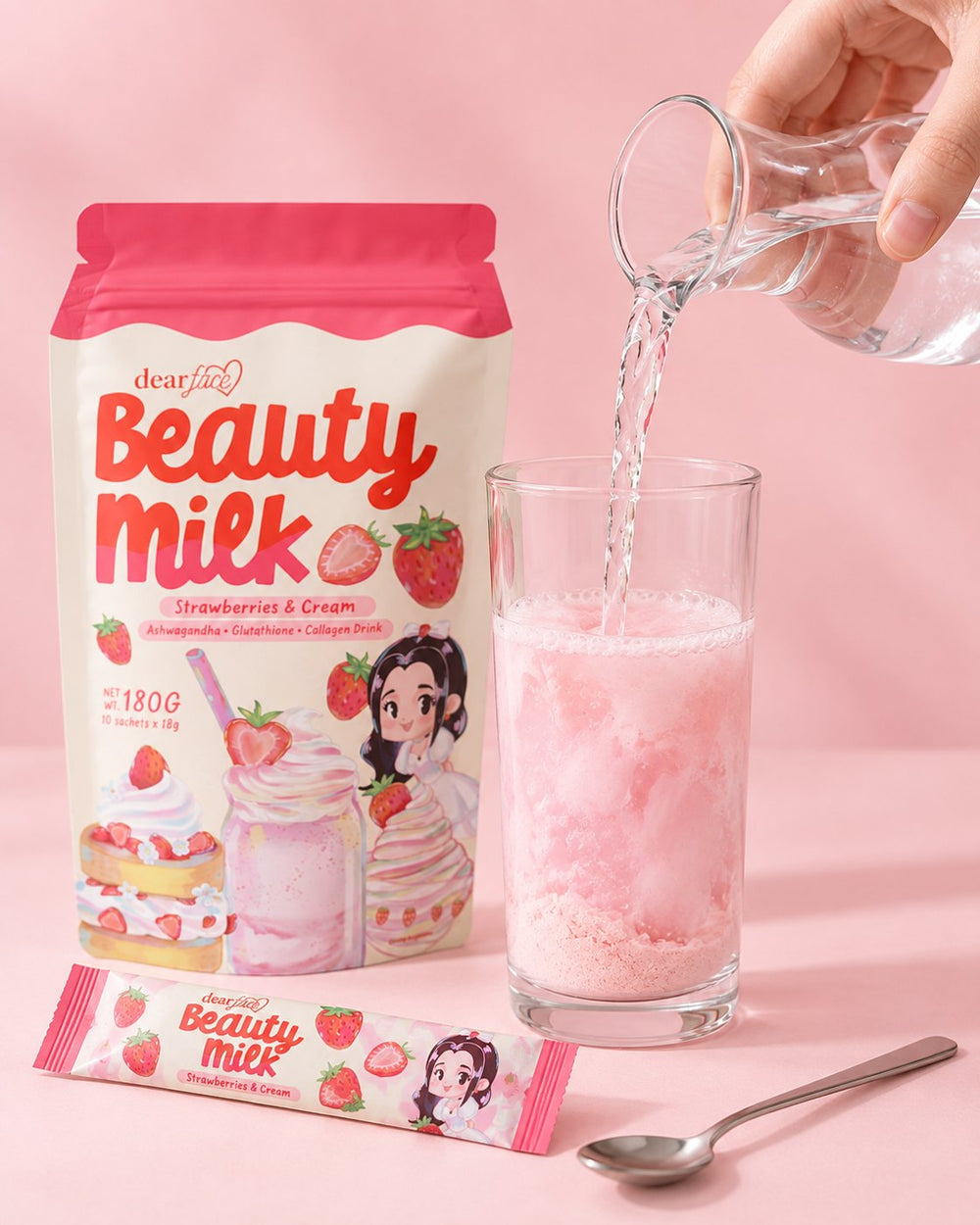 Dear Face strawberries cream how to use step 2