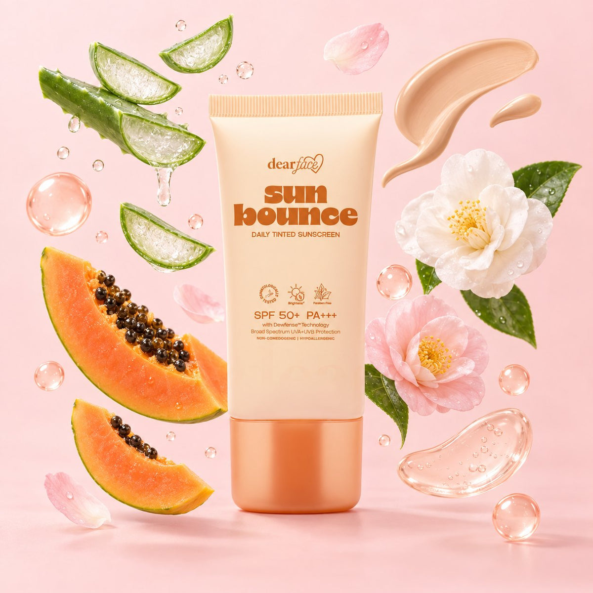 Dear Face sunbounce daily tinted ingredients