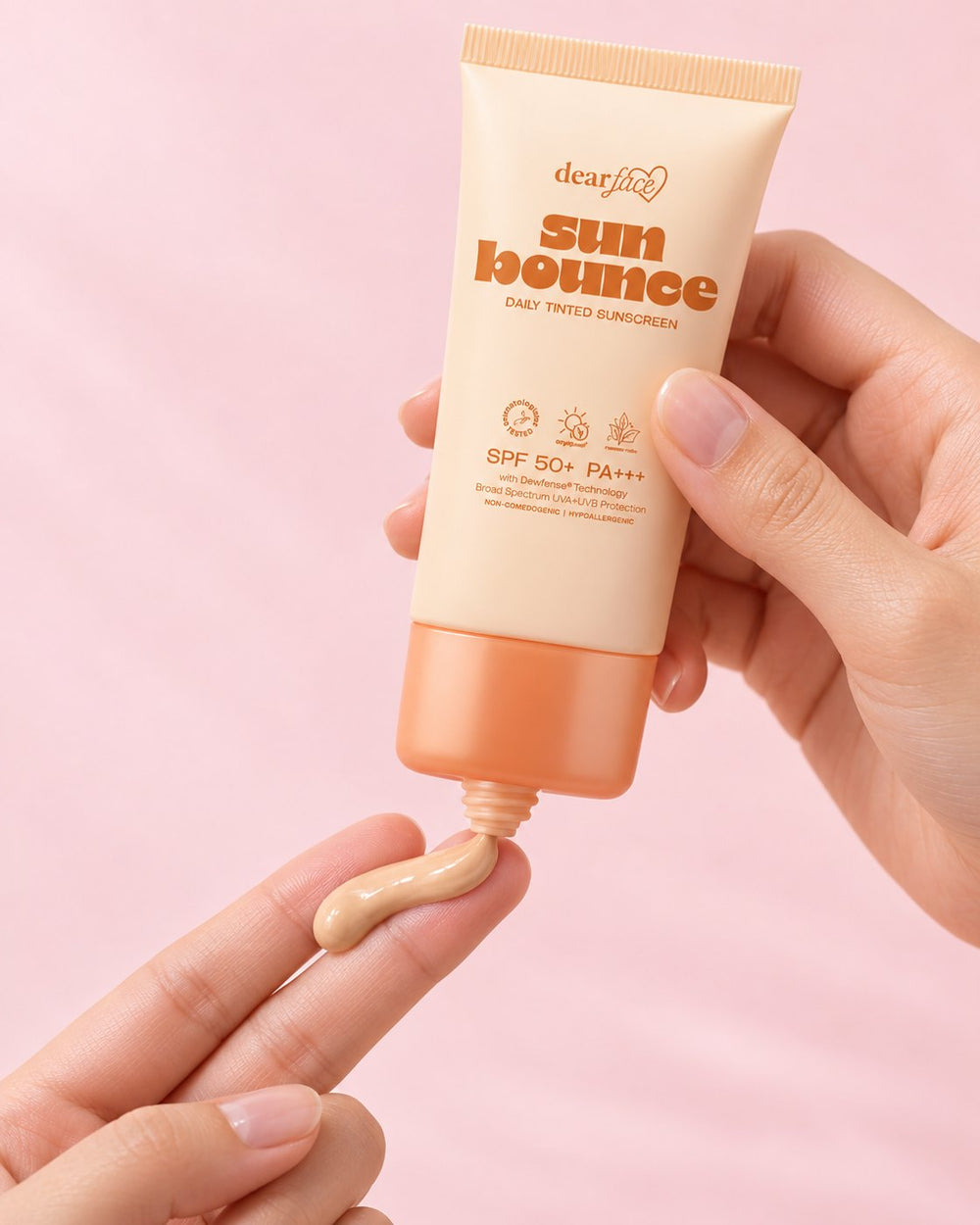 Dear Face sunbounce daily tinted sunscreen 50ml how to use step 1