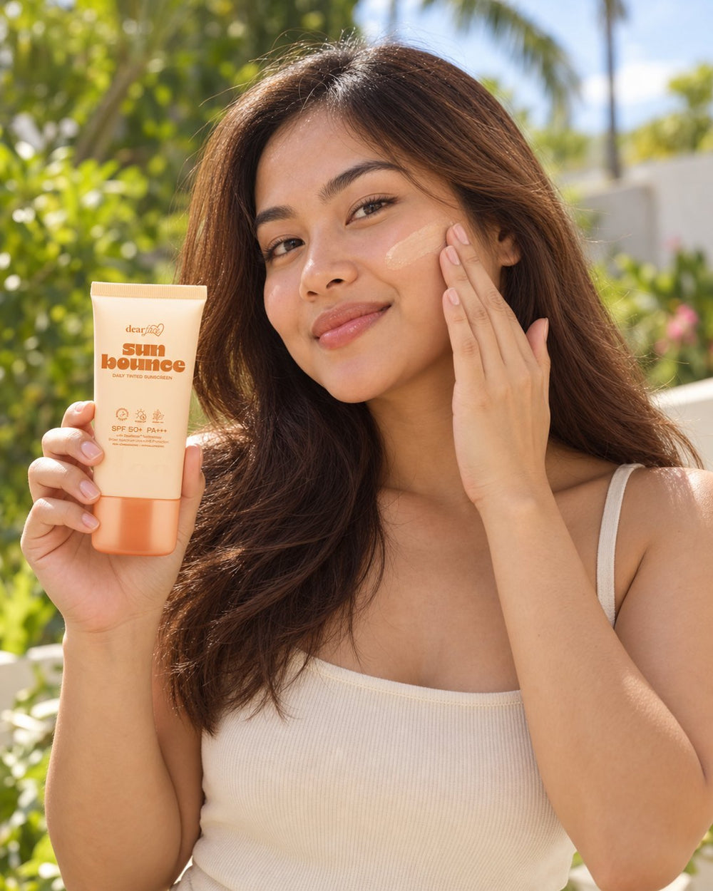 Dear Face sunbounce daily tinted sunscreen 50ml how to use step 3